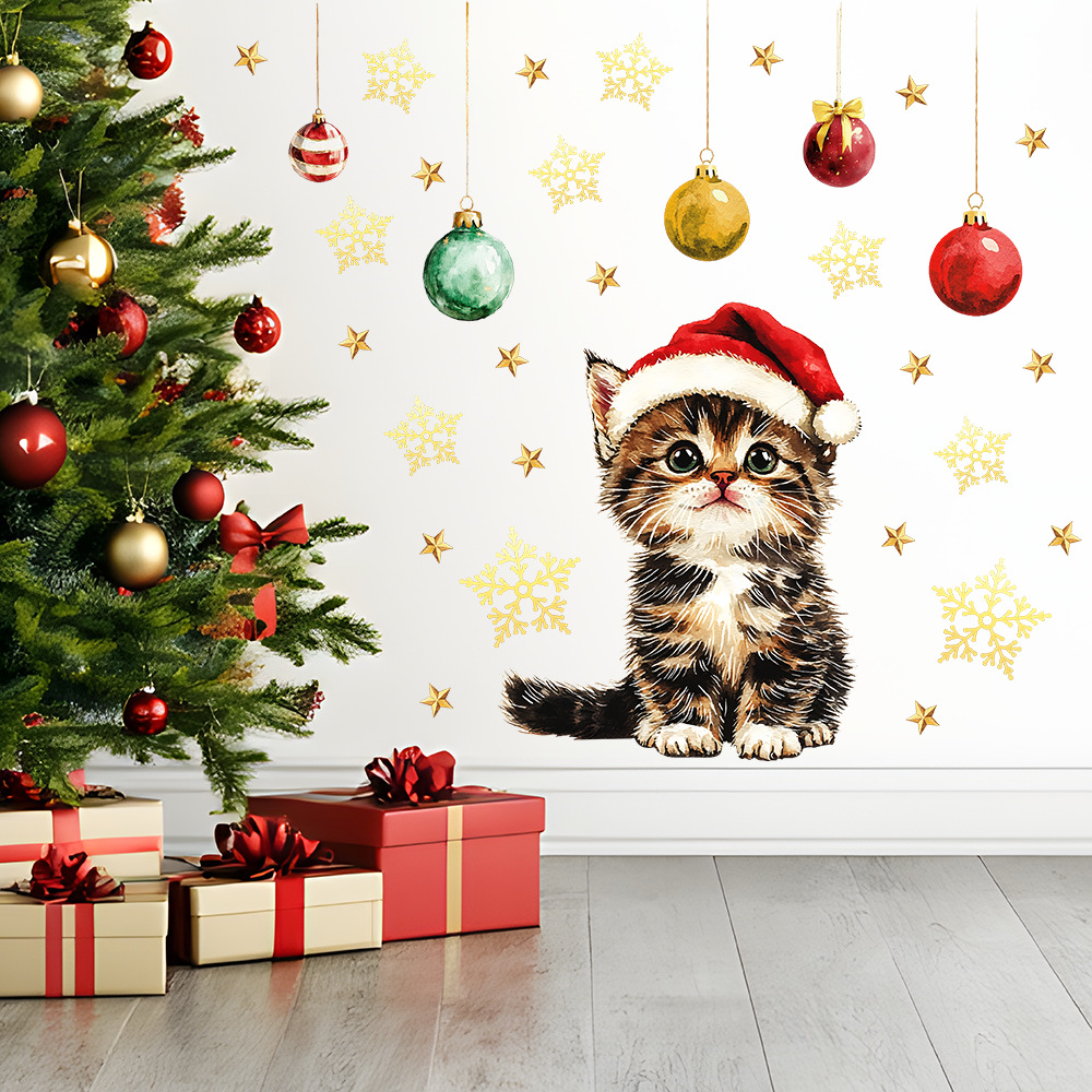 Baby Nursery Vinyl Wall Stickers - Simpatici animali domestici di Natale adesivi