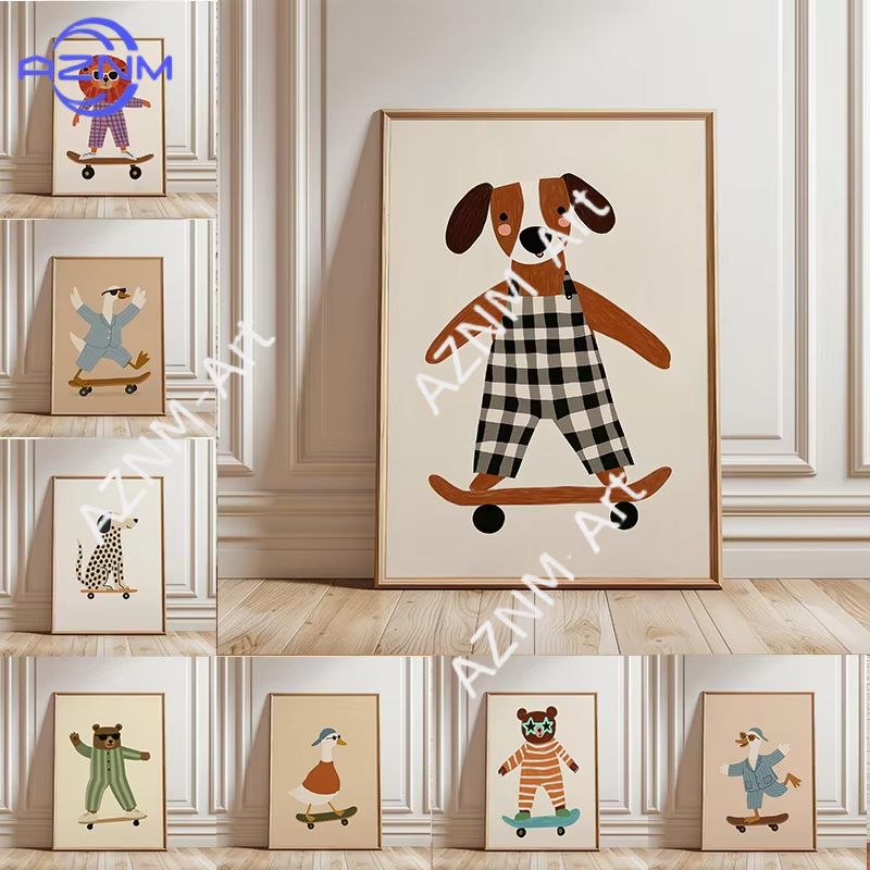 Baby Nursery Items - Poster Divertente con Animali che Fanno
