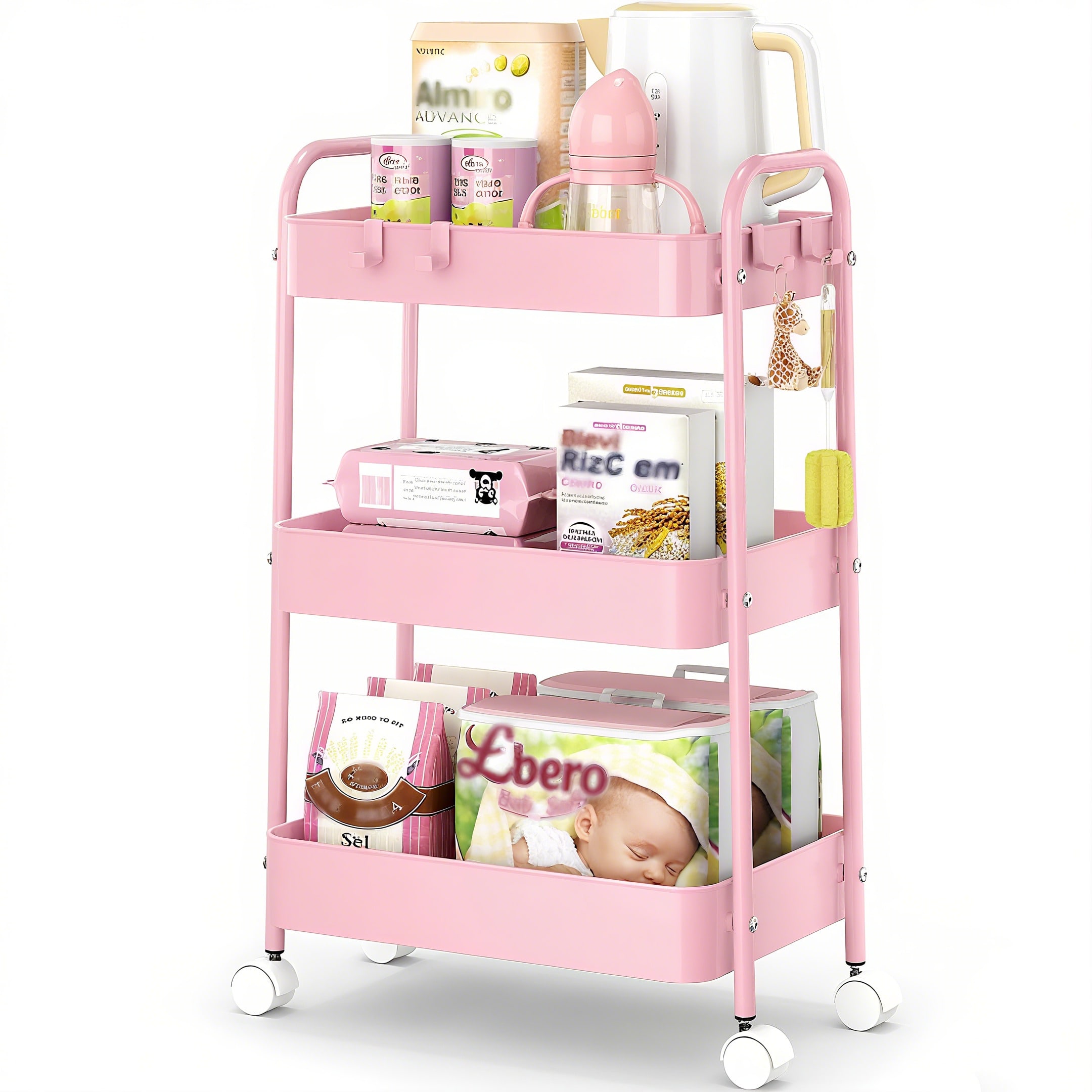Carrello a 3 Ripiani in Metall - Baby Nursery Essentials recensione e prezzo