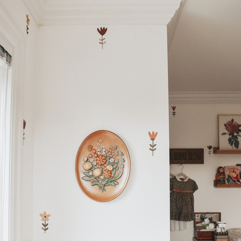 Boho Meadow Flowers Acquerello - Baby Nursery Vinyl Wall Stickers recensione e prezzo