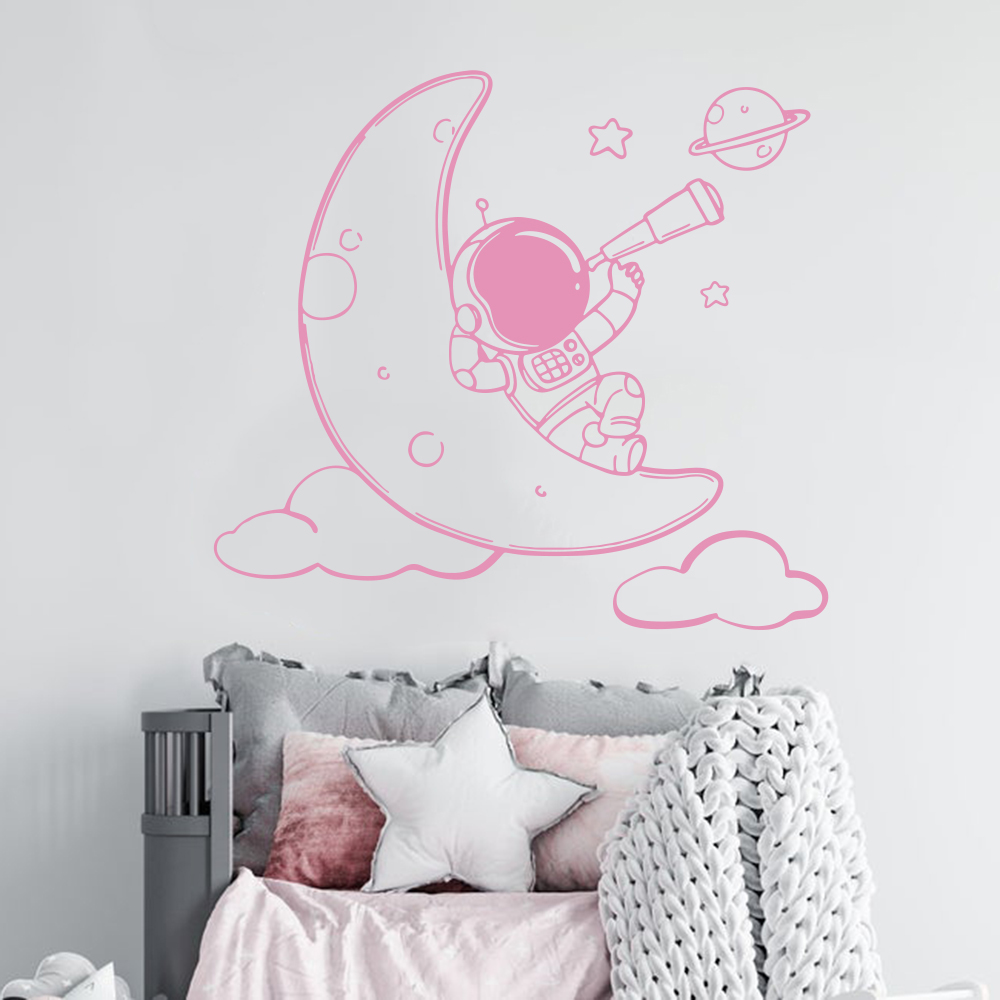 Cartoon Astronauta sulla luna  - Baby Nursery Vinyl Wall Stickers recensione e prezzo