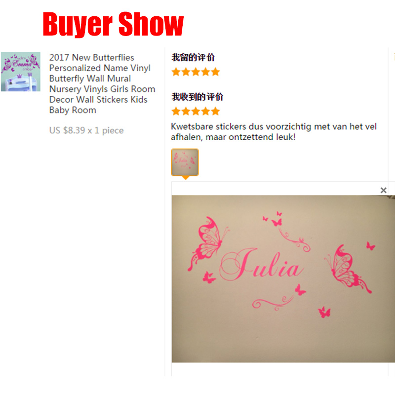 Nuove farfalle nome personaliz - Baby Nursery Vinyl Wall Stickers recensione e prezzo