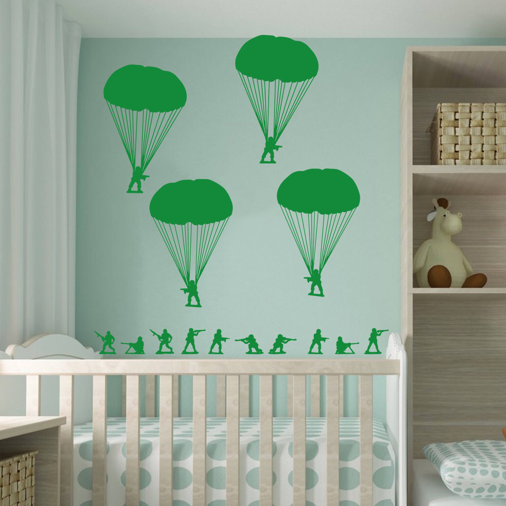 Esercito Uomini Soldati Paraca - Baby Nursery Vinyl Wall Stickers recensione e prezzo