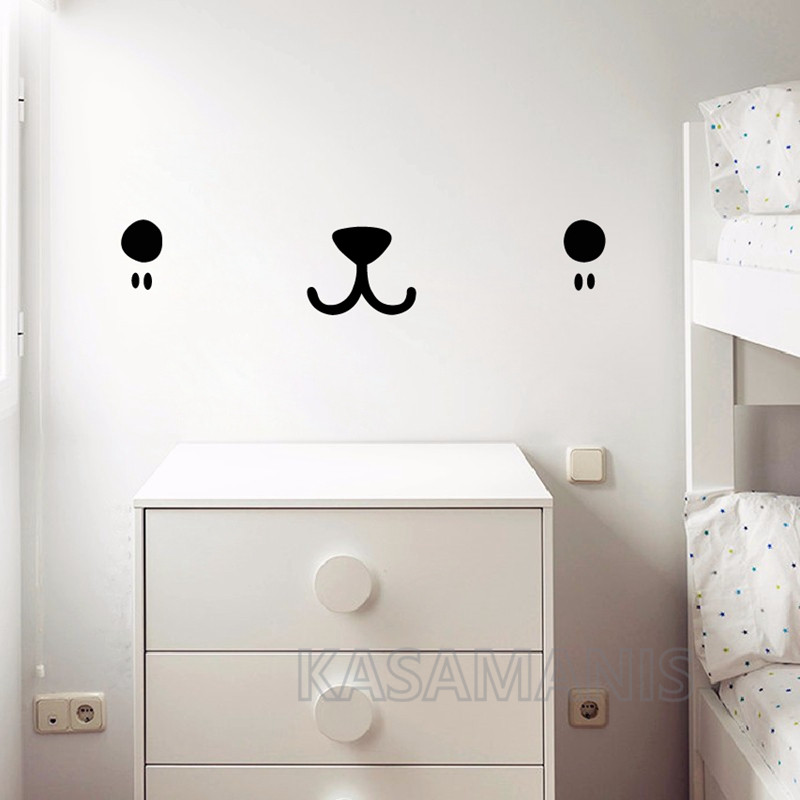 Carino Kawaii faccia Wall Art  - Baby Nursery Vinyl Wall Stickers recensione e prezzo