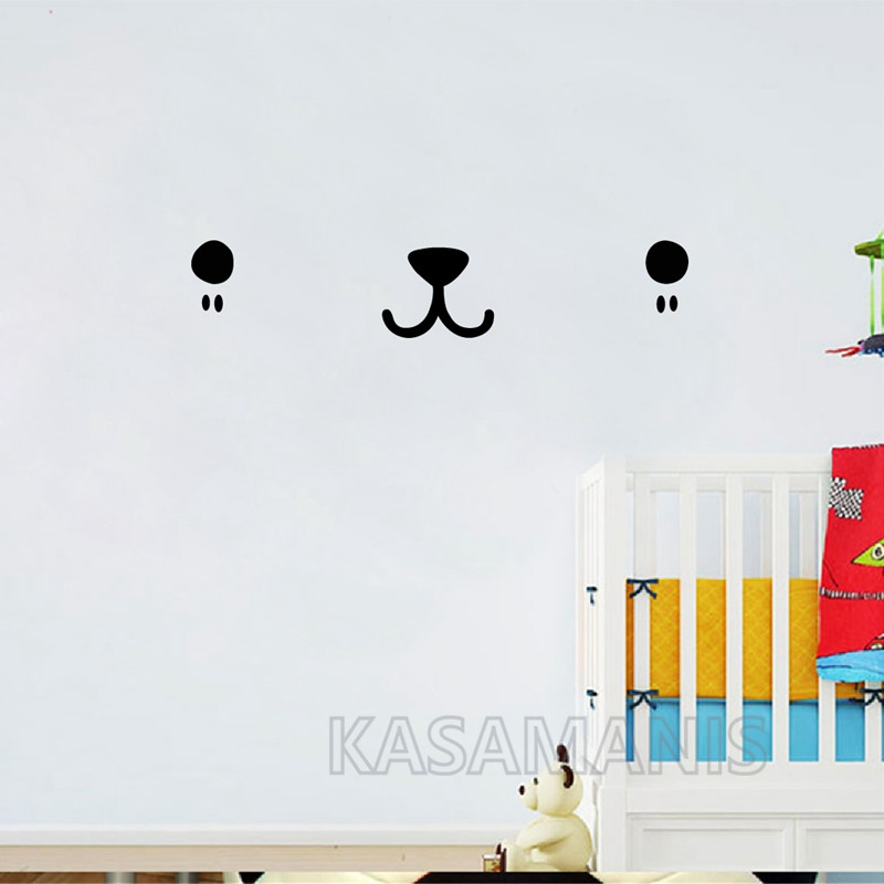 Carino Kawaii faccia Wall Art  - Baby Nursery Vinyl Wall Stickers recensione e prezzo