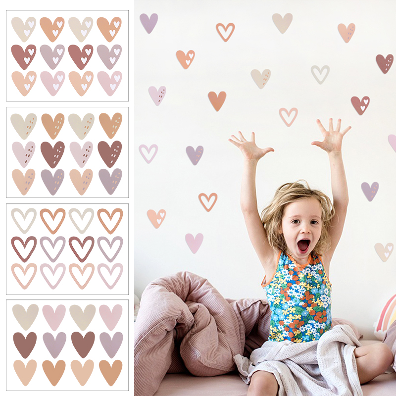 2pcs Lovely Hearts Ins Wall St - Baby Nursery Vinyl Wall Stickers recensione e prezzo