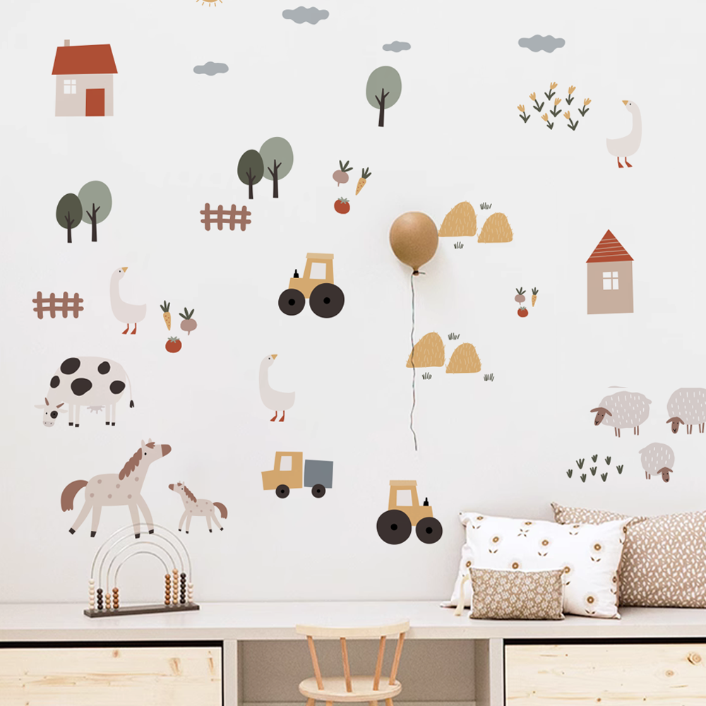 Boho Cartoon Cute coats Farm A - Baby Nursery Vinyl Wall Stickers recensione e prezzo